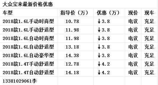 新宝来自动舒适分期（宝来分期方案）-图1