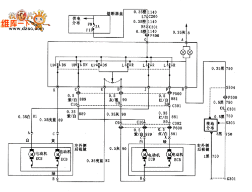 17新宝来后视镜转向电路（宝来后视镜电路图）-图2